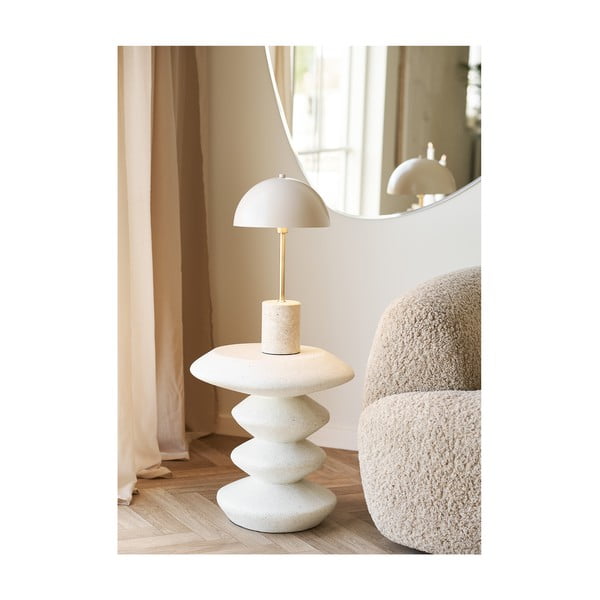 Каменна кръгла странична масичка ø 36 cm Blackburn – House Nordic-image-2