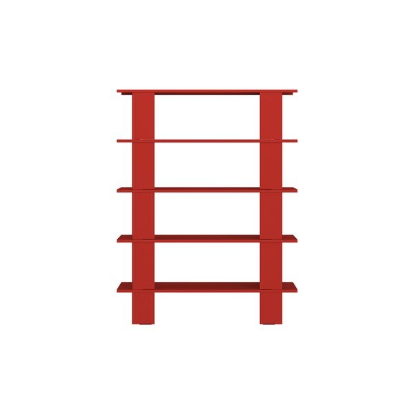 Червена метална библиотека 120x156x37 cm Hes – noo.ma-image-3