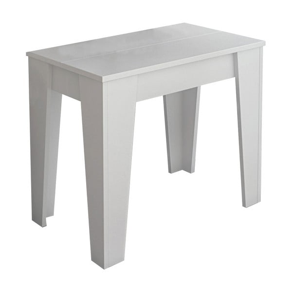 Bílý dřevěný stůl s 6 přídavnými prodlouženími Tomasucci Charlie, 75 x 90 x 50 cm