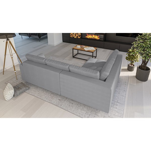 Сив ъглов диван (ляв ъгъл) Ariella - Ropez-image-3