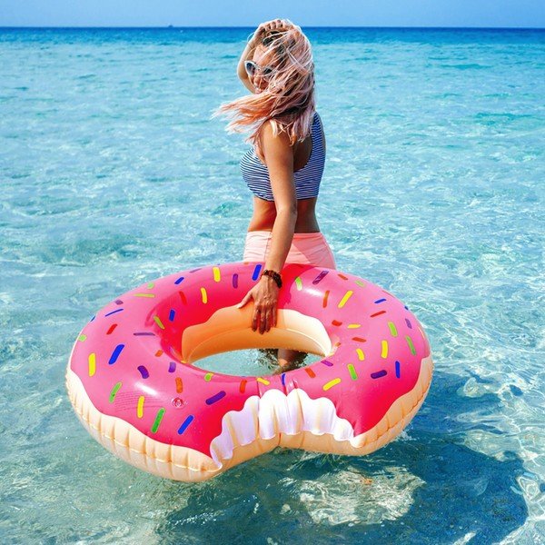 Надуваем пръстен Pink Donut - InnovaGoods-image-1