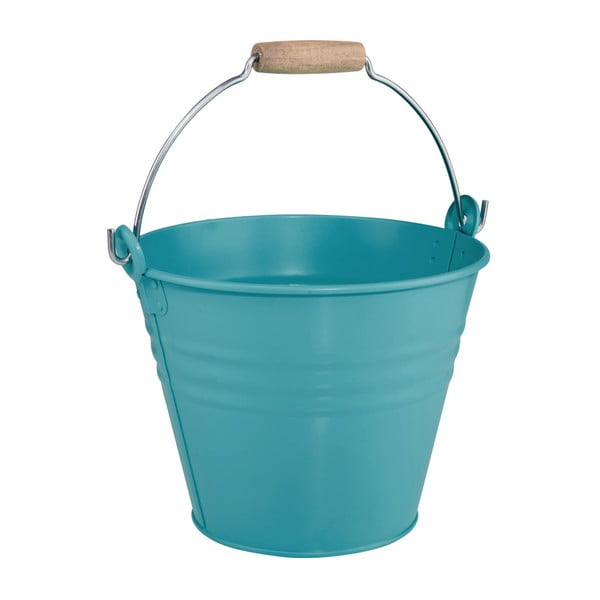 Modrý dekorativní kbelík Butlers Zinc, 8 l