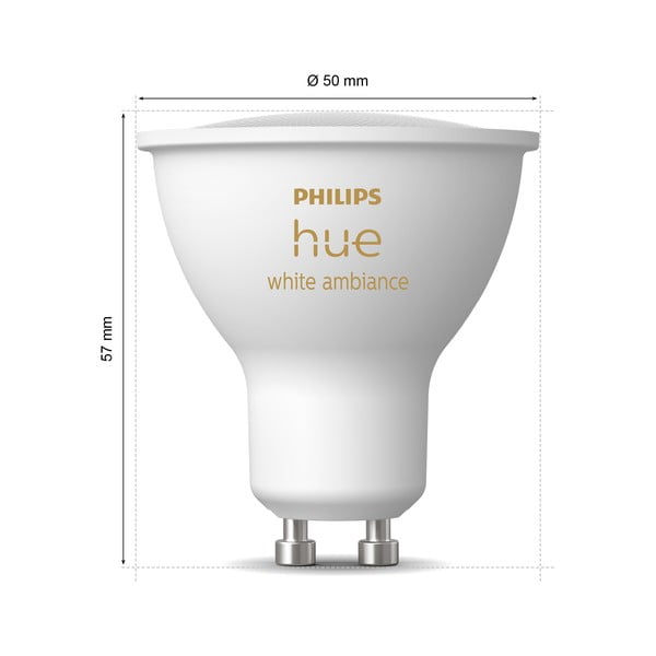LED комплект крушки 2 бр. GU10, 4 W White ambiance – Philips Hue-image-4