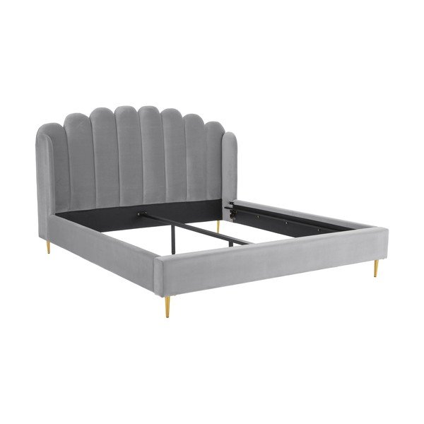 Сиво тапицирано легло , 180 x 200 cm Glamour - Westwing Collection-image-4
