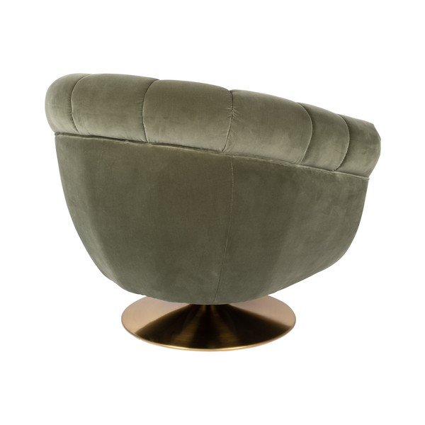 Маслиненозелено кадифено кресло Member - Dutchbone-image-4