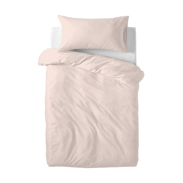 Светлорозово бебешко памучно спално бельо , 115 x 145 cm Basic - Happy Friday Basic