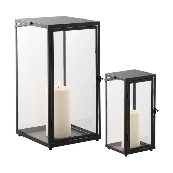 Стъклен фенер 2 бр. (височина 50 cm) Ibra – House Nordic-image-3