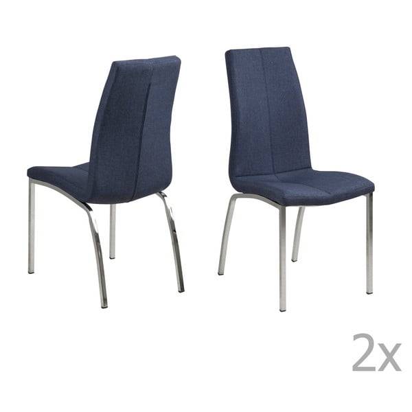 Sada 4 modrých jídelních židlí Actona Asama