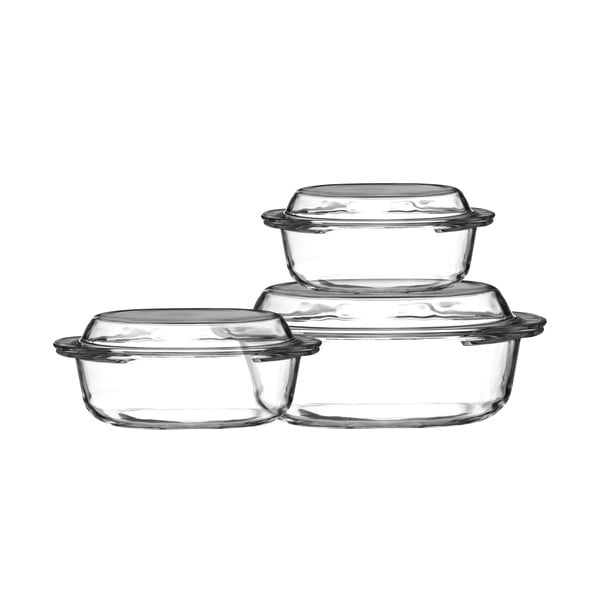 Стъклени съдове за печене 3 бр. 21x24 cm Ovenlove – Premier Housewares