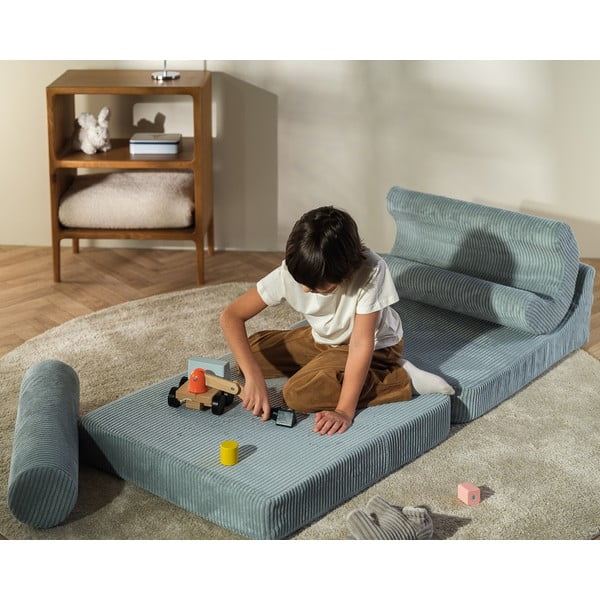 Детски стол от рипсено кадифе в цвят мента Flipster – Wigiwama-image-1