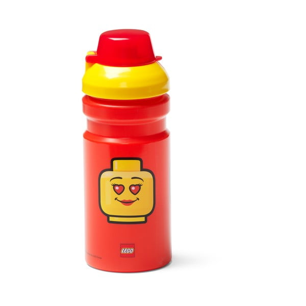Червена бутилка за вода с жълт капак , 390 ml Iconic - LEGO®