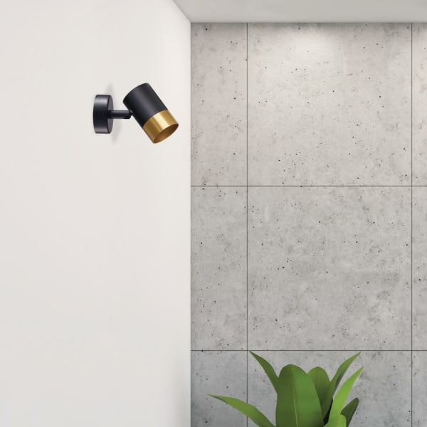 Стенна лампа в черно и златисто Tobi - Candellux Lighting-image-1