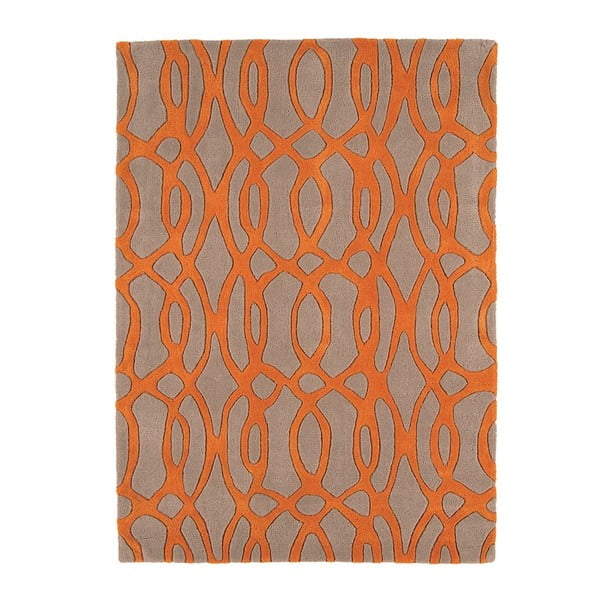Vlněný koberec Wire Orange 200x300 cm