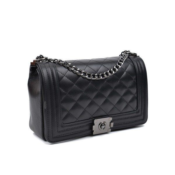 Черна кожена чанта Anna Luchini Masika - Anna Luchini-image-2