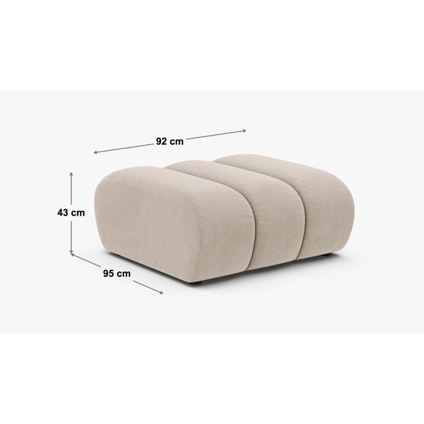 Бежова шенилова табуретка Lupine – Micadoni -image-3