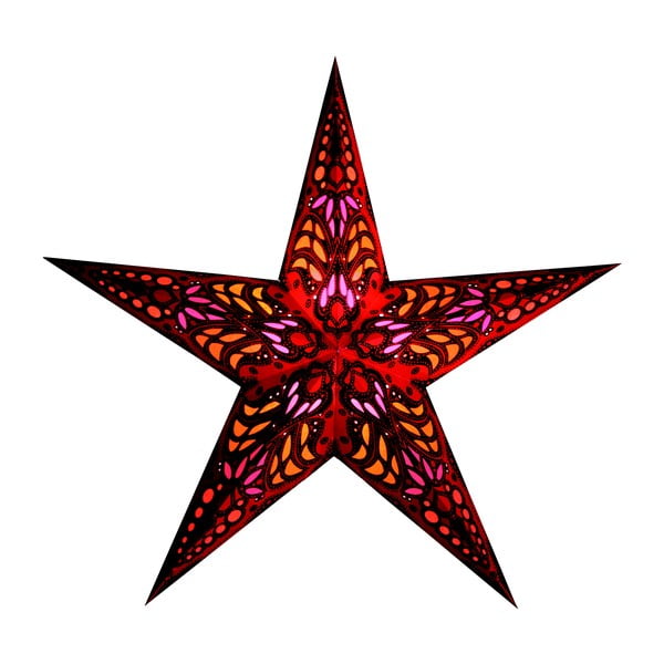 Dekorativní hvězda Mercury Red, 60 cm
