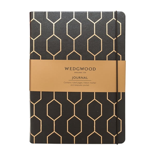 Černý zápisník A5 Portico Designs Wedgwood, 150 stránek
