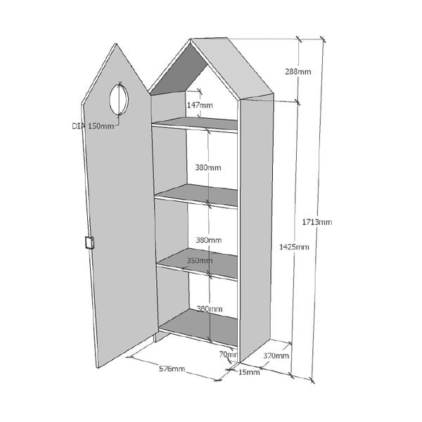 Сив гардероб за къща Casami - Vipack-image-3