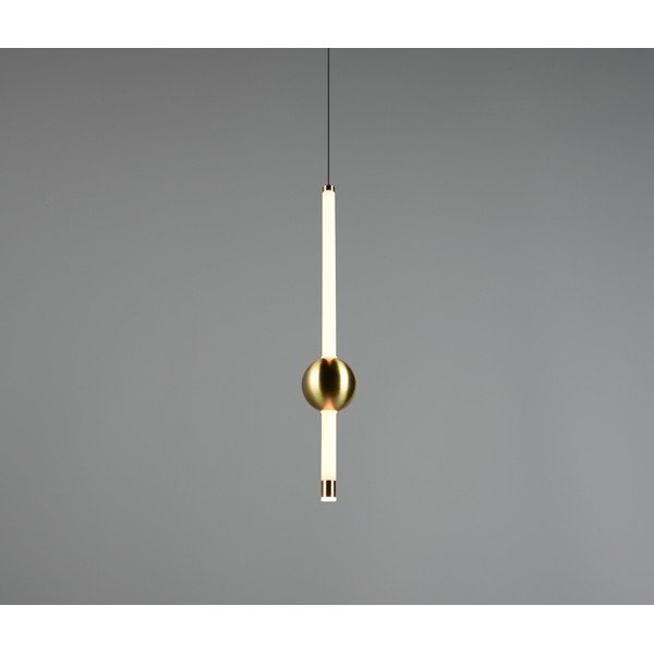 LED затъмняващо се висящо осветително тяло в месингов цвят Melita – Trio-image-1