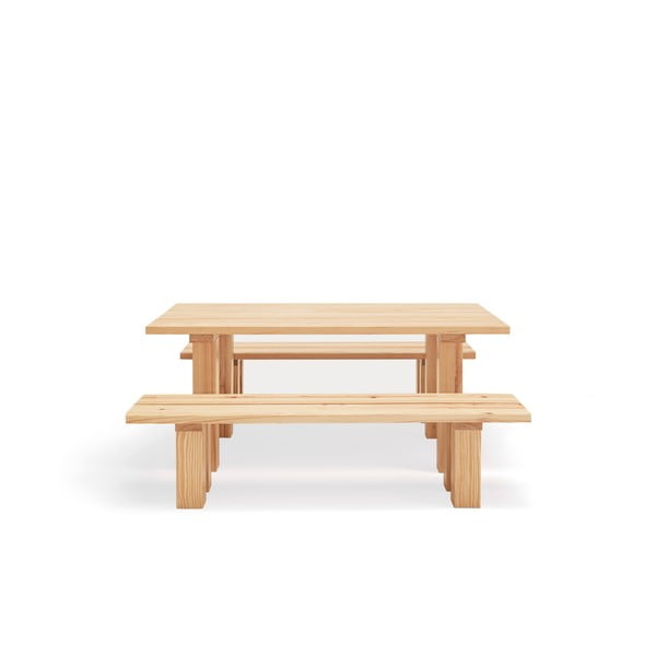 Трапезна маса с плот от борова дървесина 100x180 cm Banda - Teulat-image-2