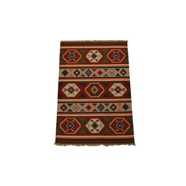 Ručně tkaný koberec Orange Ethno Symbols, 120x180 cm