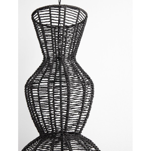 Матово черно въжено висящо осветително тяло ø 38 cm Breena – Nova Luce-image-4