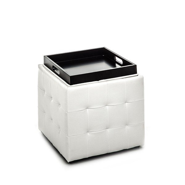 Bílý puf s úložným prostorem Tomasucci Case-image-1