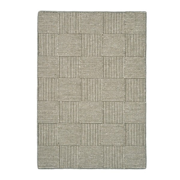 Světle šedý ručně tkaný koberec Linie Design Chess, 50 x 80 cm