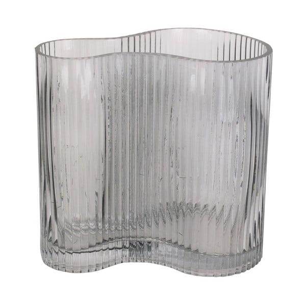 Ваза от сиво стъкло Wave, височина 18 cm Allure Wave - PT LIVING-image-3