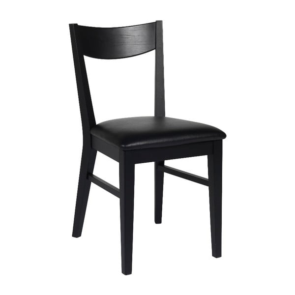 Стол за хранене от черен дъб с черна седалка Dylan - Folke