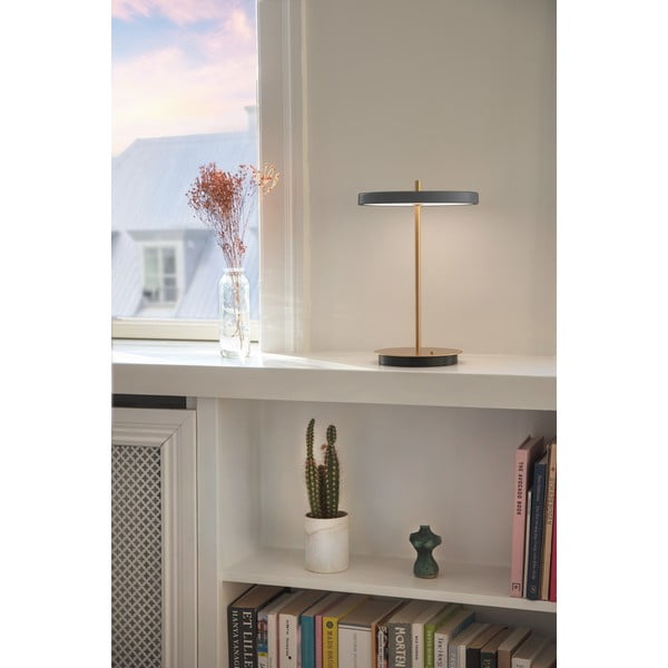 Антрацитна LED настолна лампа с метален абажур (височина 31 см) Asteria Move - UMAGE-image-3