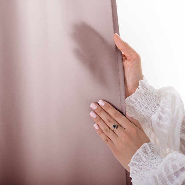 Сиво-розово затъмняващо перде 140x250 cm Carli Tie – Restilo-image-4