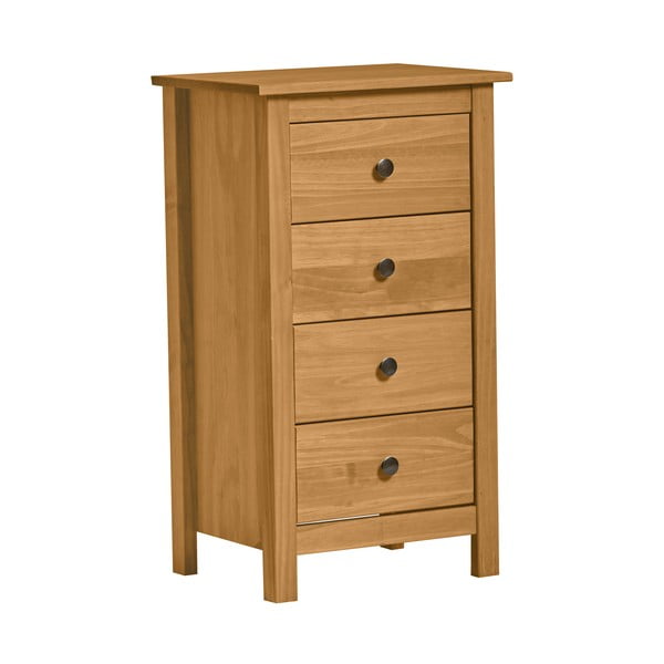 Естествен скрин от масивна борова дървесина с 4 чекмеджета Berna - Marckeric-image-3