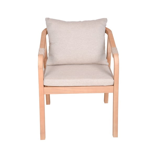 Градински столове в комплект от 2 бр. от масивно дърво в естествен цвят Bogota – Garden Pleasure-image-1