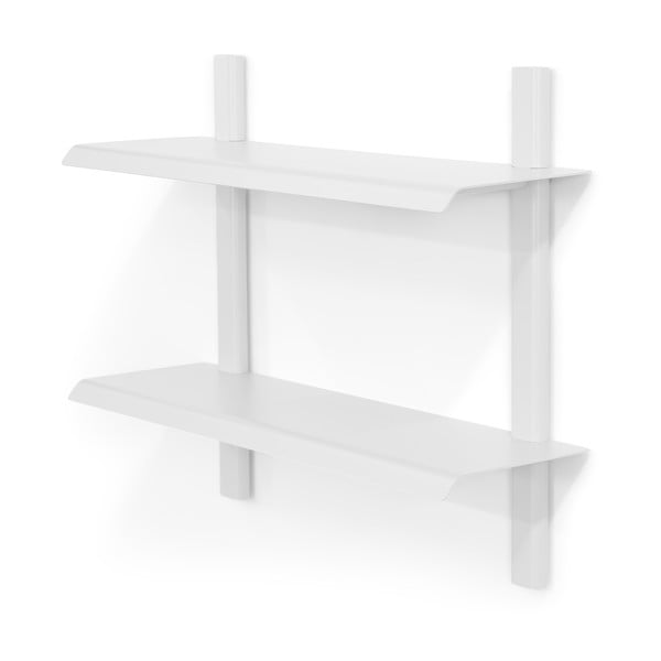 Бял на няколко нива метален стенен рафт 60 cm Hola – Spinder Design-image-2