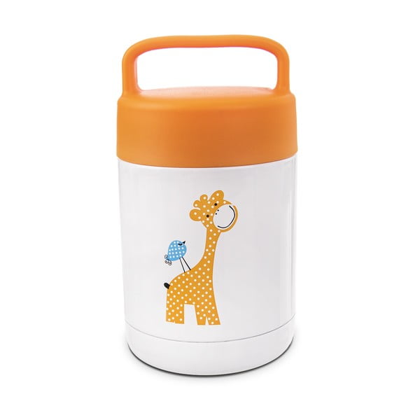 Оранжево-бял детски термос 480 ml Žirafa - Orion