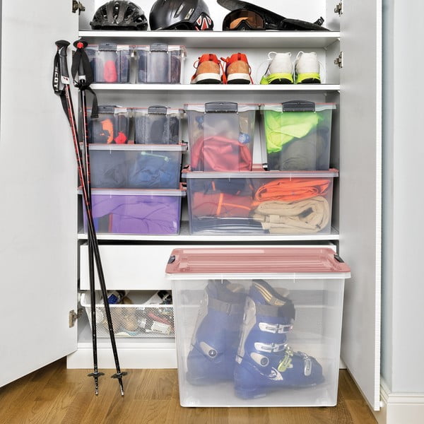 Пластмасова кутия за съхранение с капак Compact - Rotho-image-1