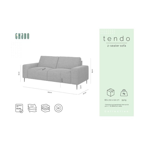 Сив и бежов диван Tendo - Ghado-image-3