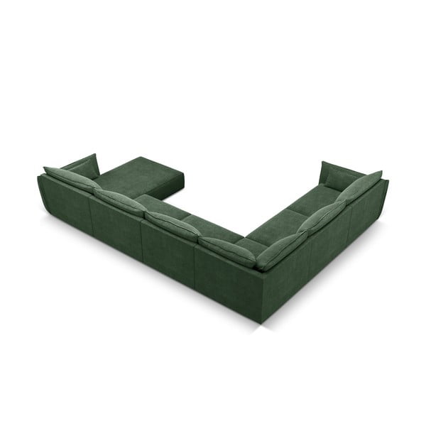 Тъмнозелен ъглов диван (ляв ъгъл) Vanda - Mazzini Sofas-image-3