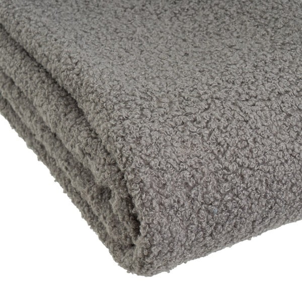 Сиво одеяло от шерпа 130x160 cm Sherpa Bouclé – Casa Selección-image-2