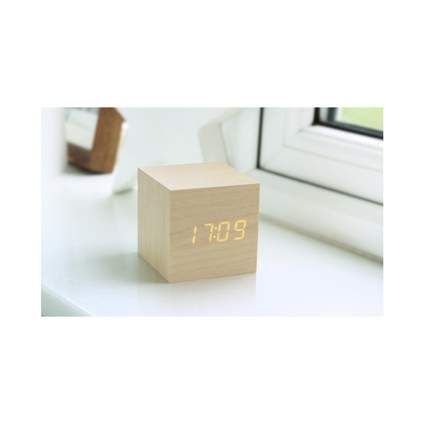 Дигитална аларма Wooden Cube Click – Gingko-image-3