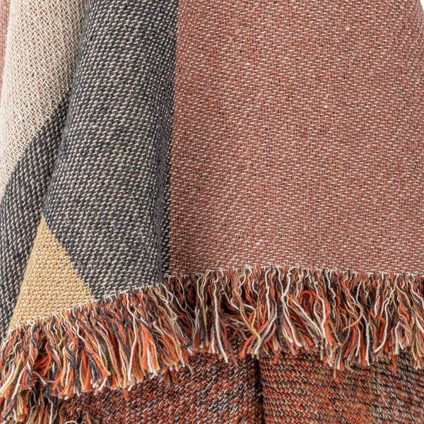 Кафяво одеяло от рециклиран памук 130x160 cm Arni – Bloomingville-image-2