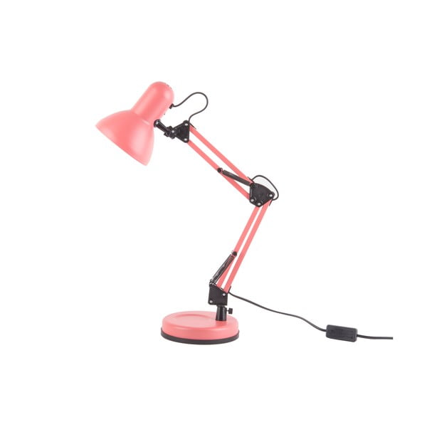 Розова настолна лампа с черни детайли Hobby, ø 12,5 cm - Leitmotiv