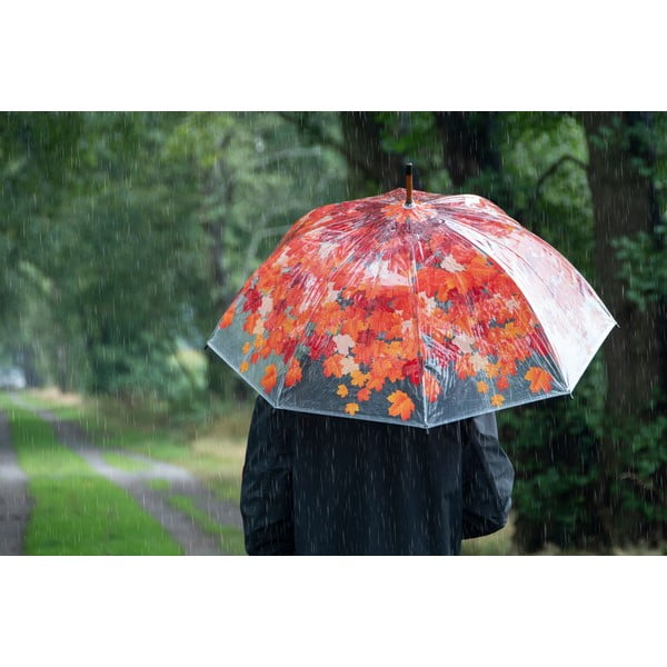 Прозрачен чадър Ambiance Birdcage Fall Leaves, ⌀ 93 cm - Esschert Design-image-1