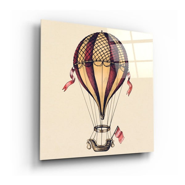 Картина върху стъкло Ballon Journey Towards Freedom, 60 x 60 cm Balloon Journey - Insigne
