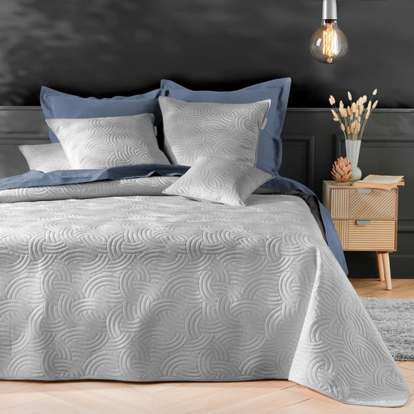 Сиво комплект шалте и калъфка за възглавница 240x260 cm Solange – douceur d'intérieur-image-1