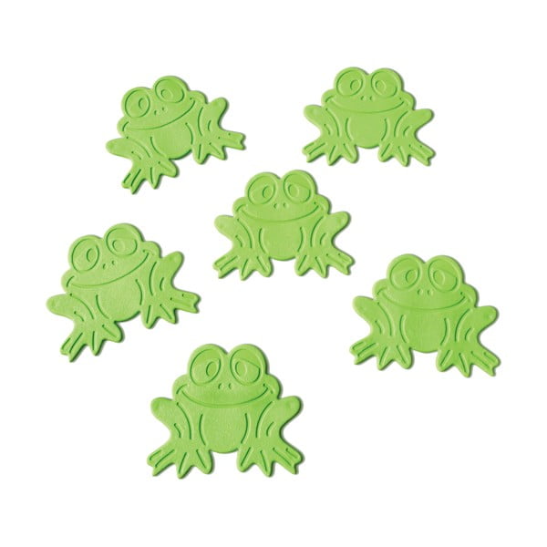 Детски противоплъзгащи подложки за вани в комплект от 6 бр. 9x8 cm Grenouilles – Spirella