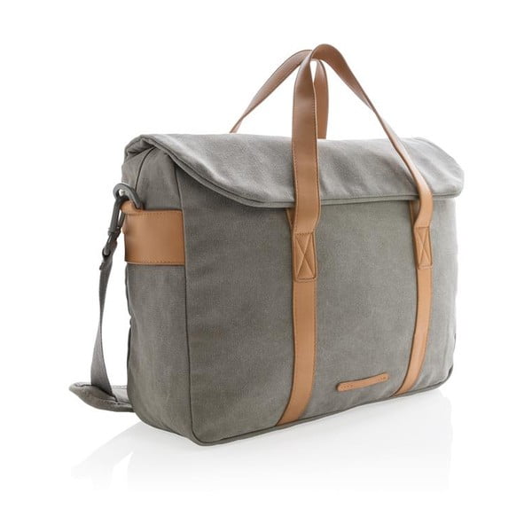 Сива платнена чанта за лаптоп 15,6'' XD Collection, 16 л - XD Collection