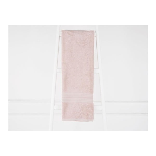 Světle růžový bavlněný ručník Madame Coco Emily, 70 x 140 cm