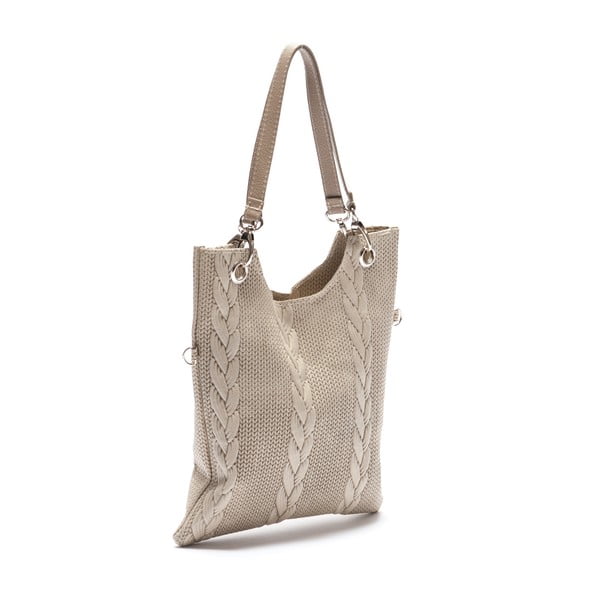 Béžová kožená kabelka Mangotti 877-image-2